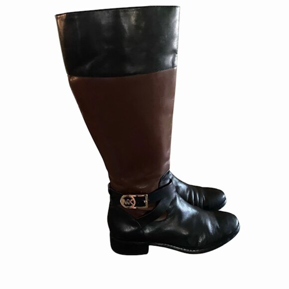 Michael Kors Bryce Two Tone Riding Boots 7.5 - Picture 5 of 7